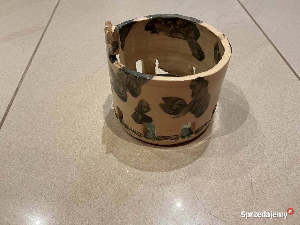 Osłonka Ceramiczna Krówka na Butelke Sygnowana Nowa Sól sprzedam
