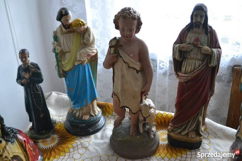 FIGURY PRZEDWOJENNE GIPSOWE KRUCYFIKS Poznań