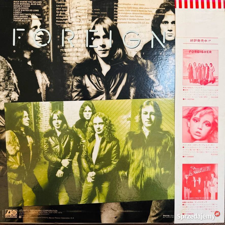 Foreigner Double vision NMEX Japan Obi LP 1978 Gdynia
