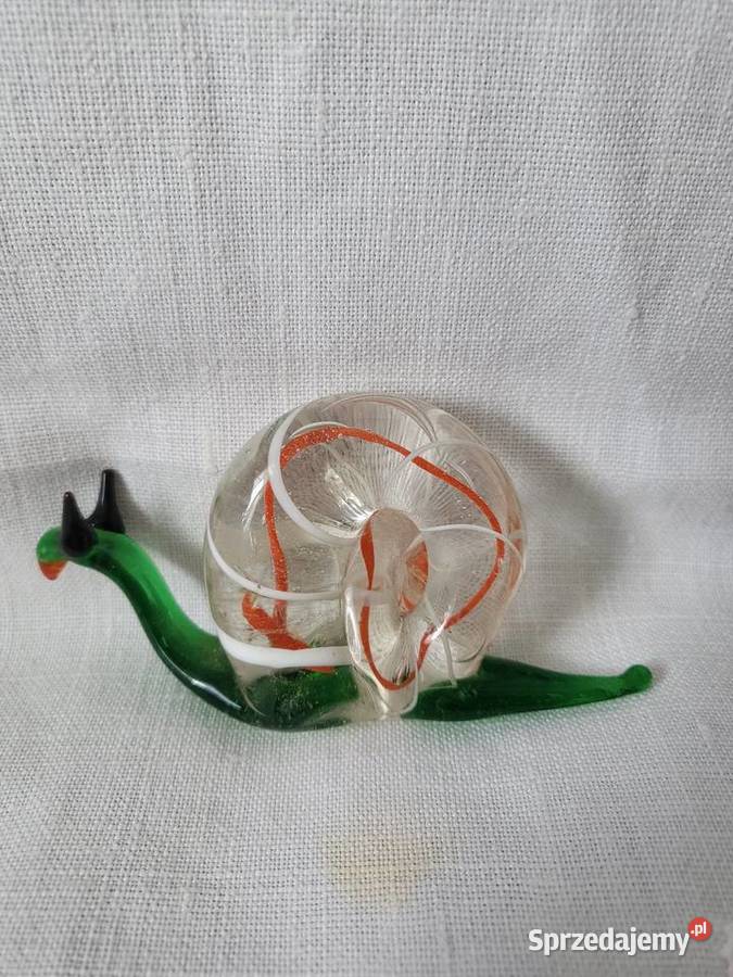 Urocza figurka ŚLIMAK szklo włoskie Łódź