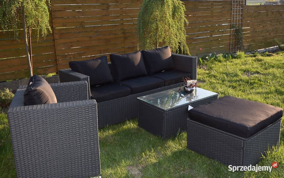 BORNEO popiel grafit technoratan sofa fotel pufa Bosutów