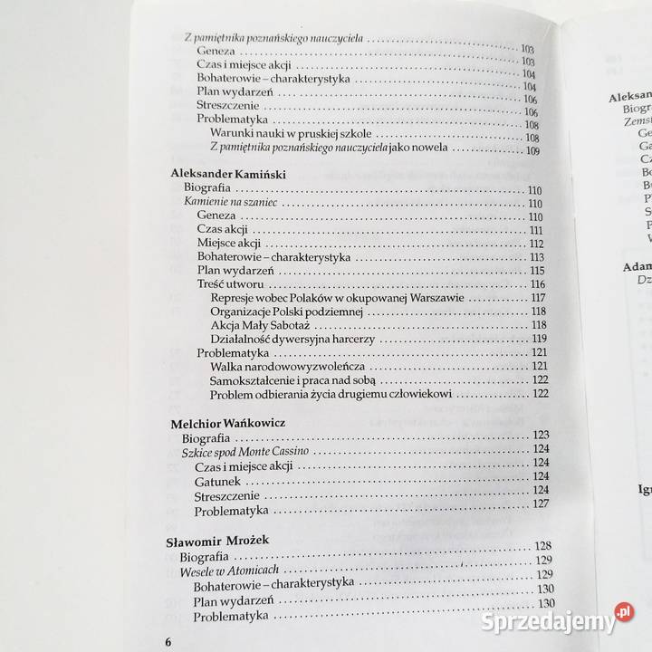 ogumiła Wojnar 1 klasa Streszczenia i analiza język polski