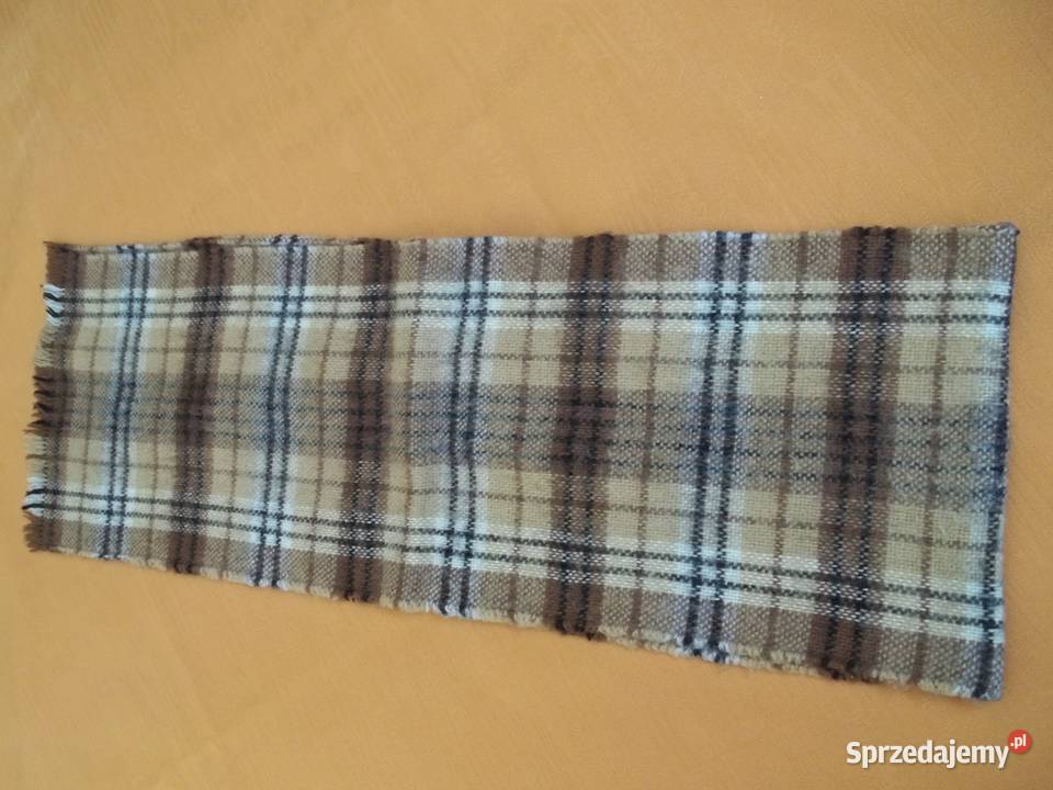 Szalszalik męski wełniany beżowy Dla mężczyzn Łódź