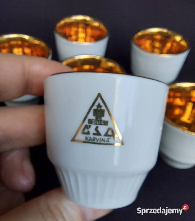 Komplet pozłacanych kieliszków do shotów Chodov Kieliszki i pucharki Kraków