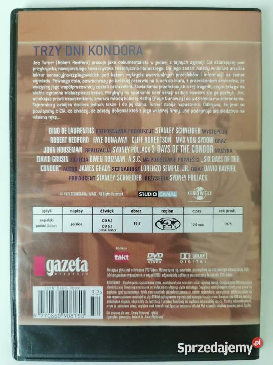 Trzy Dni Kondora DVD film DVD małopolskie Kraków