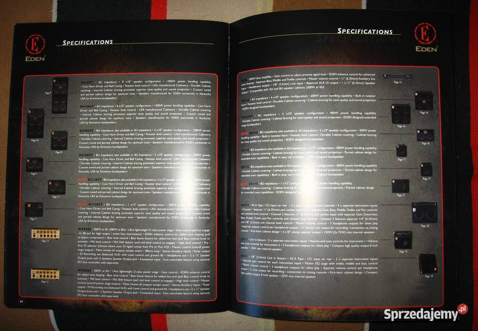 EDEN Bass Amplification catalog two brochures Kępice