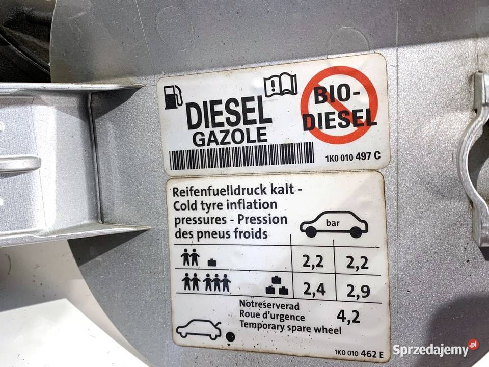 KLAPKA WLEWU PALIWA VW GOLF VI 5K6809857 osobowe