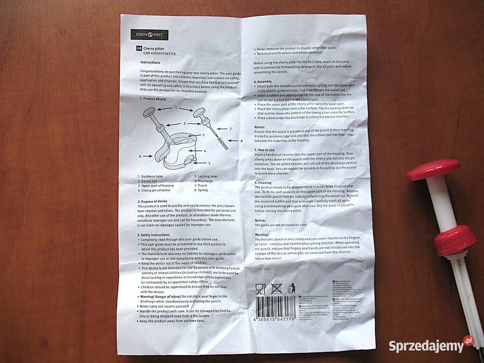 Drylownica do wiśni czereśni nowa Siedlce