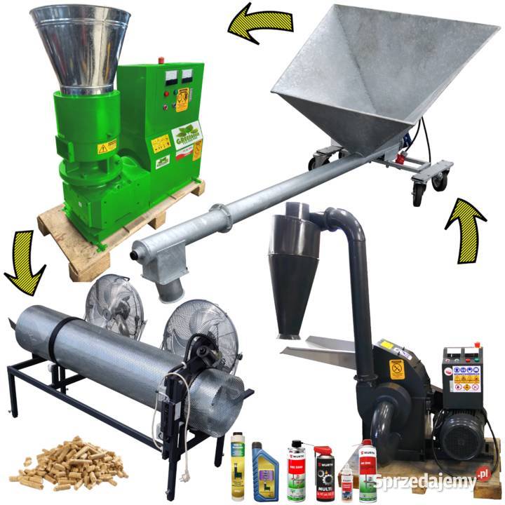 Peleciarka Granulator 15kW LINIA PRODUKCYJNA Myszków
