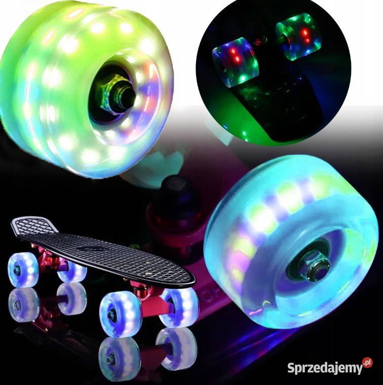 DESKOROLKA FISZKA Led Świecące Koła Led RGB Kielce