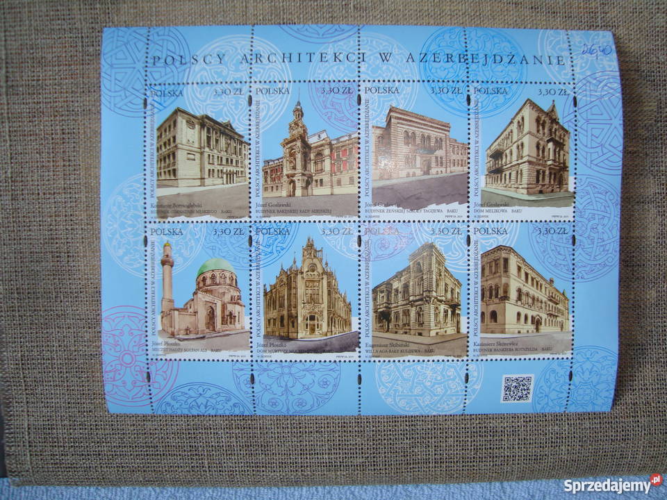 Znaczki bloczek Polscy Architekci w Kolekcje Tychy
