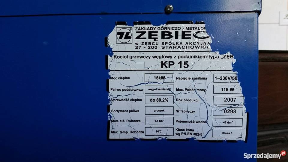 Piec Kocioł z podajnikiem ZĘBIEC KP 15KW Kraków