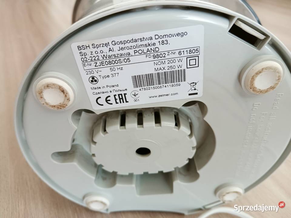 Sokowirówka Zelmer Julita ZJE0800S 800W
