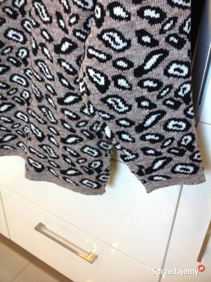 Ciepły Sweter Golf Damski Panterka L Rozmiar 40(L) lubuskie