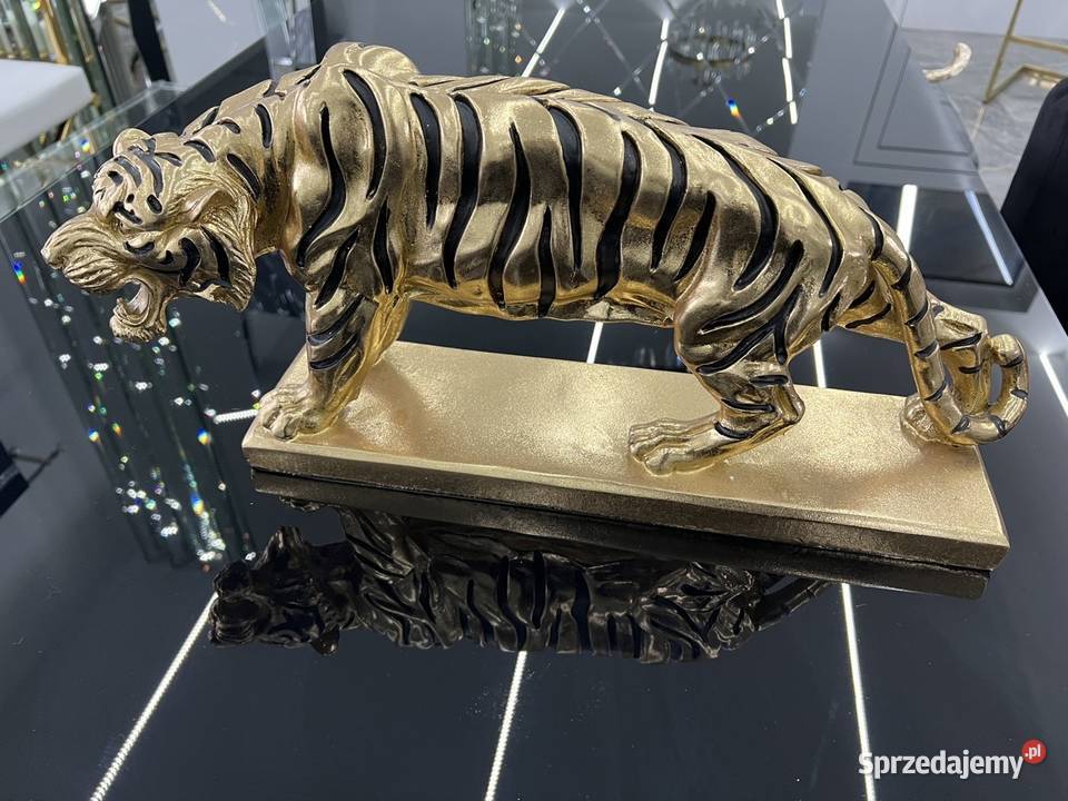 Figura złota tygrys Art 45x19x12 Golkowice sprzedam