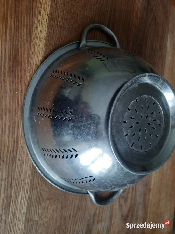 Duży durszlak cedzak sitko średnica 28 wysokość Morąg