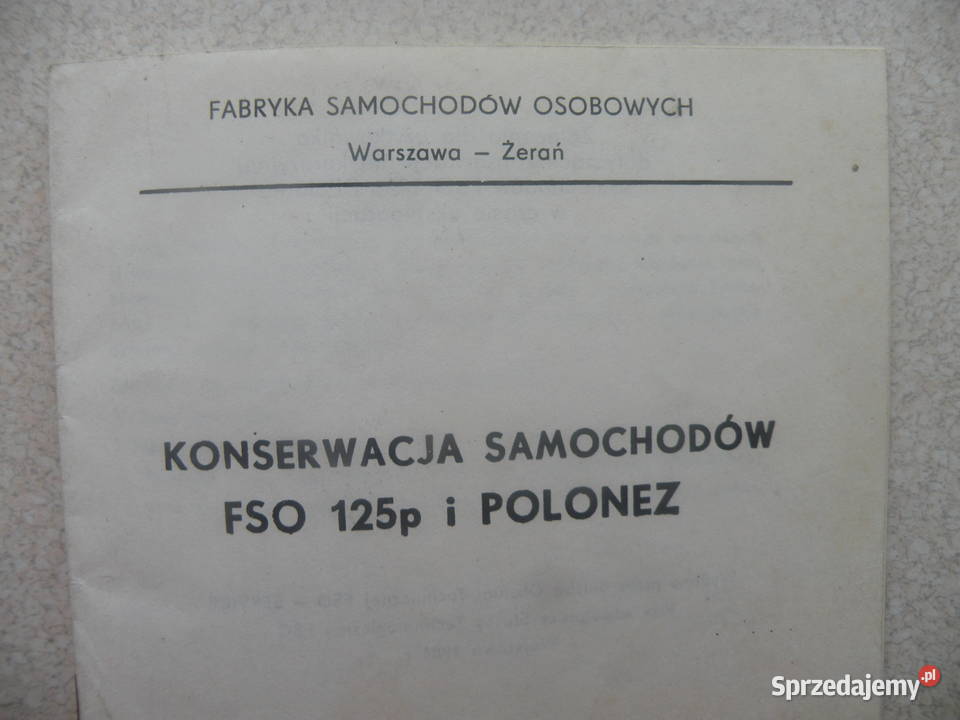 Konserwacja samochodów FSO 125p i POLONEZ Andrychów