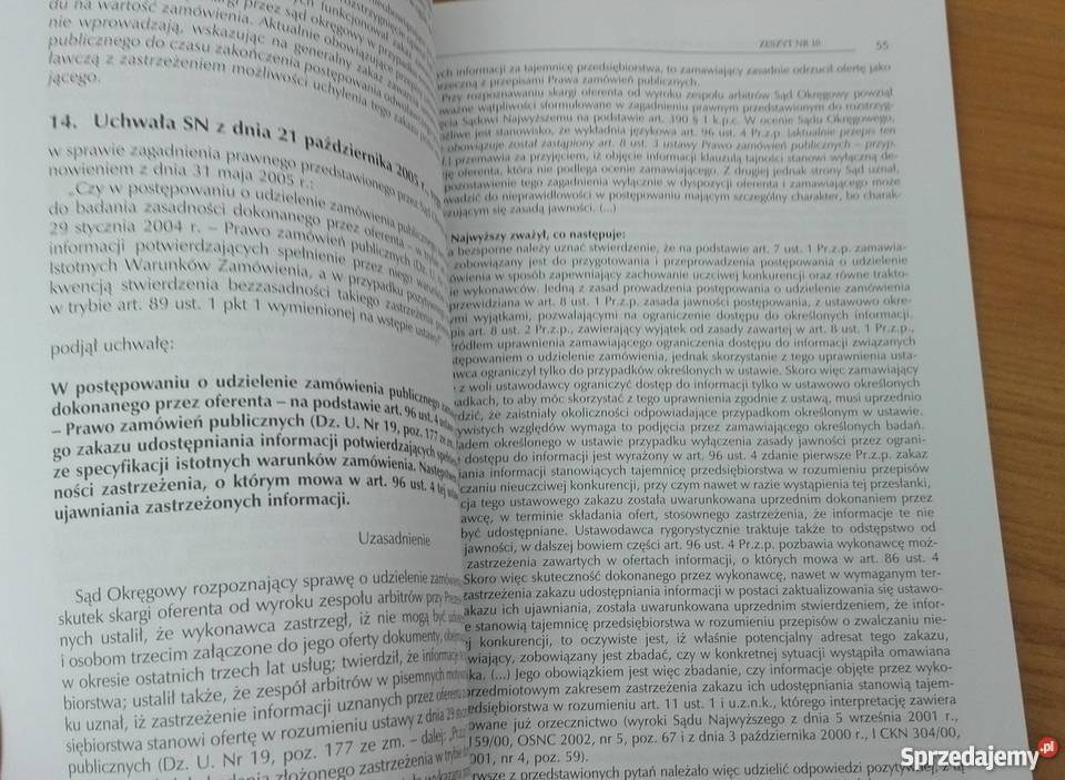 Zamówienia Publiczne w Orzecznictwie zeszyty pomorskie sprzedam