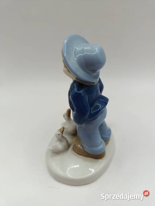 Porcelana figura Chłopiec z trzema gąskami lubelskie Zamość sprzedam