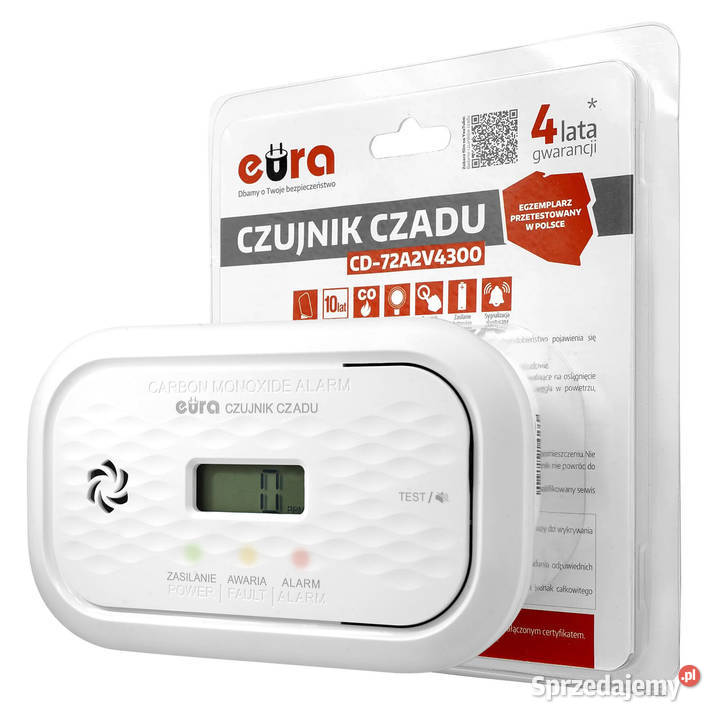 Czujnik tlenku węgla czadu EURA CD72A2v4300B