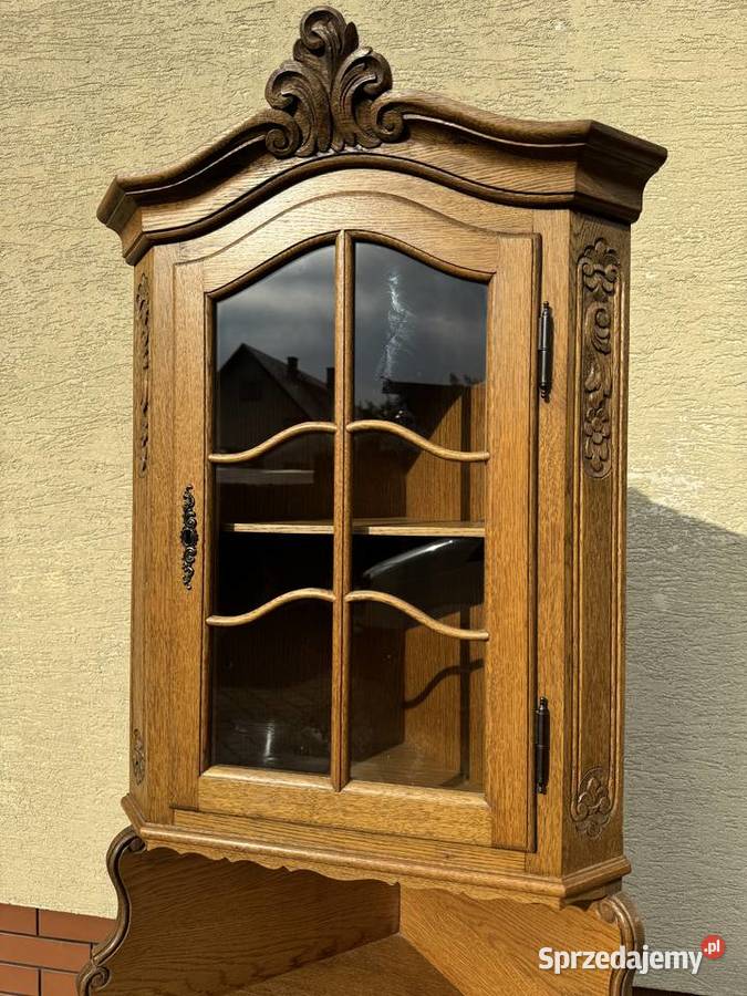 Witryna narożna dębowa stylowa rogówka kredens Sulbiny sprzedam
