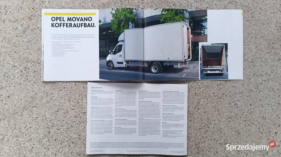 OPEL Movano Prospekt miękka Bytom