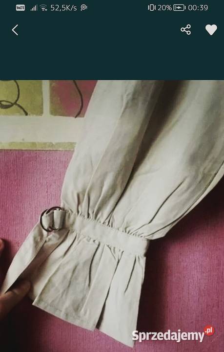 STRADIVARIUS bluzka koszula beżowa z wiązaniami