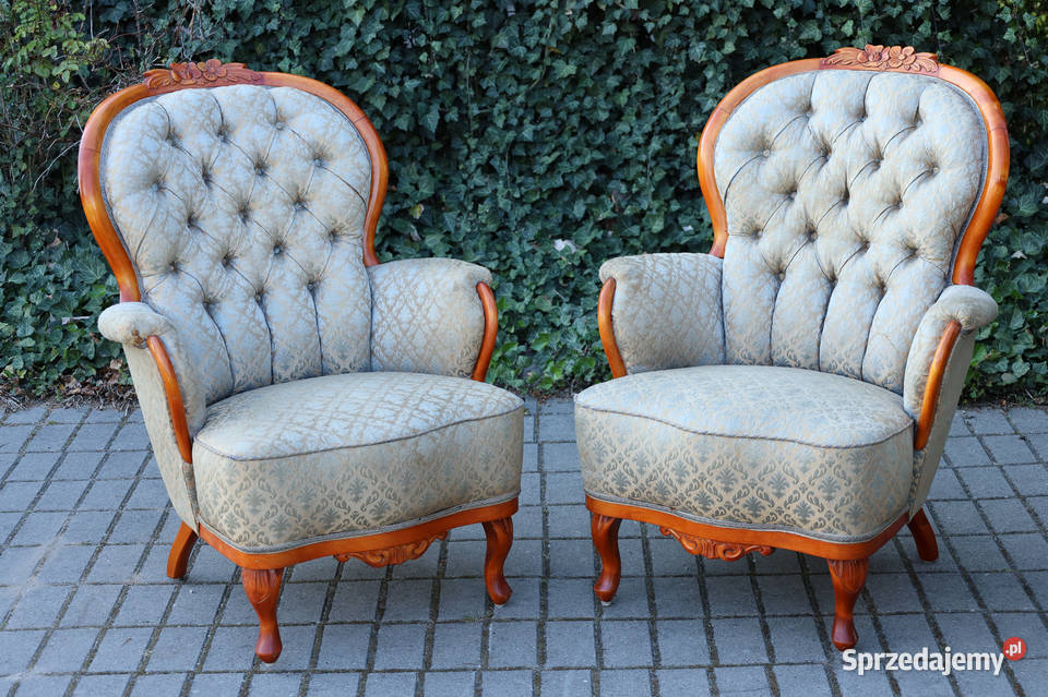 ARTexpert Zestaw sofa 2 fotele Ludwik berżera Dobrzany