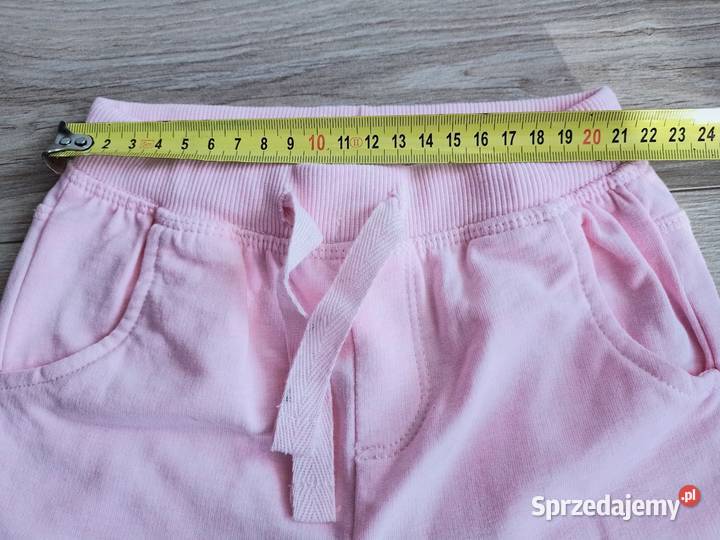 Spodnie dziewczęce dresowe sportowe różowe 92 Płock