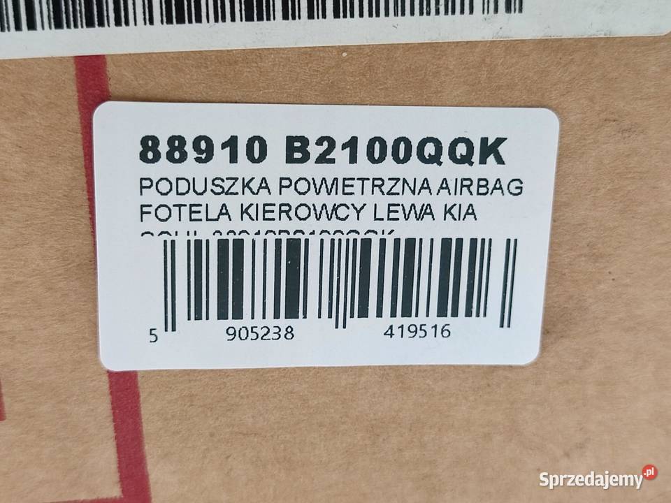 PODUSZKA AIRBAG FOTELA KIEROWCY LEWA KIA SOUL