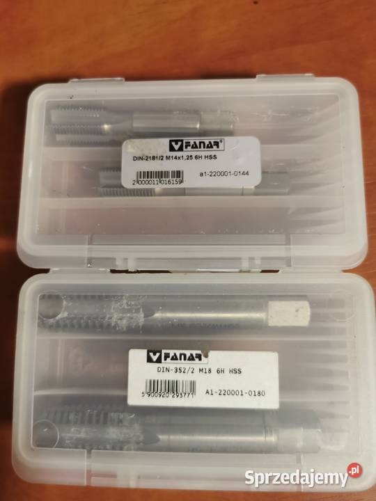 Gwintowniki FANAR M14 M18 HSS Katowice sprzedam