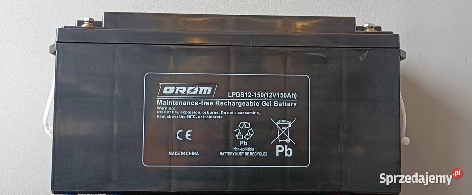 788x645x112 Akumulator żelowy GROM 12V 150Ah Konin
