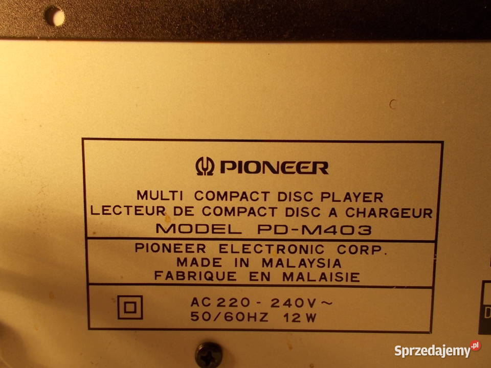 PIONEER PDM403odtwarzacz na 6 płyt cd sprzedam