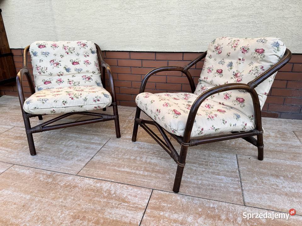 Fotel rattanowy fotelik wiklinowy krzesło na Garwolin