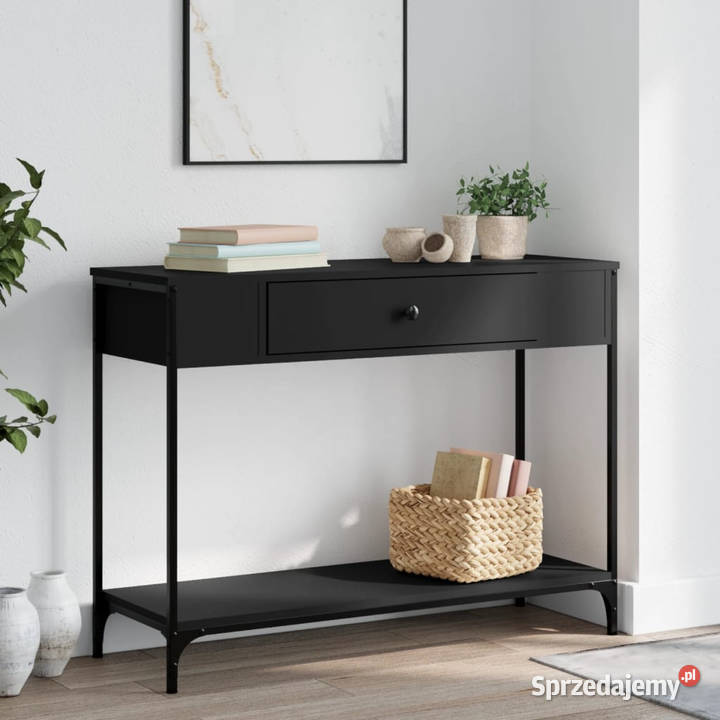 Stolik konsolowy czarny 100x345x75 WM834160 Warszawa