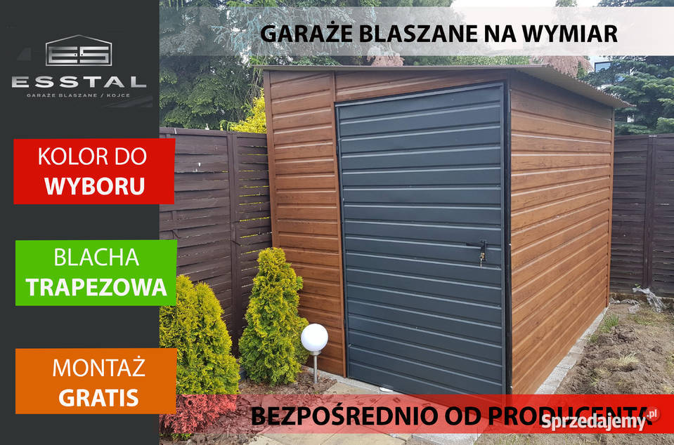 Garaż Blaszany Witaka Ogrodowa Schowek Ogrodowy blacha