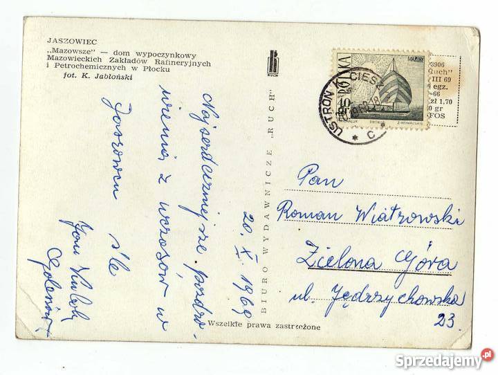 JASZOWIEC DOM WYPOCZYNKOWY MAZOWSZE POCZTÓWKA Krynki sprzedam