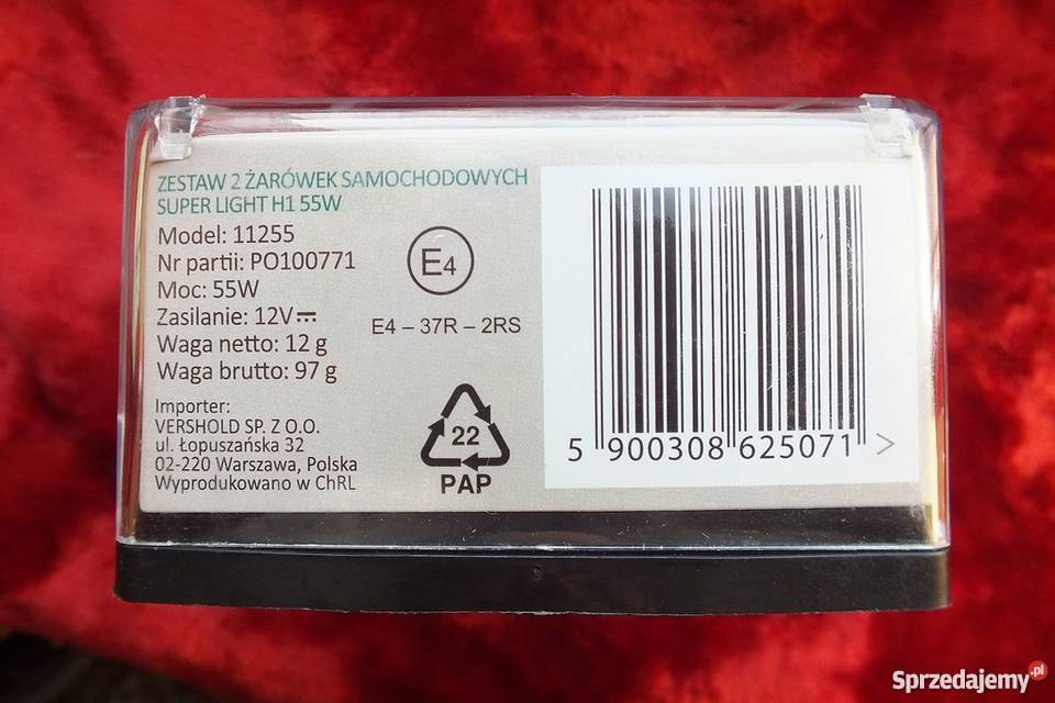 Zestaw 2 żarówek samochodowych Super Light H1 Żary sprzedam