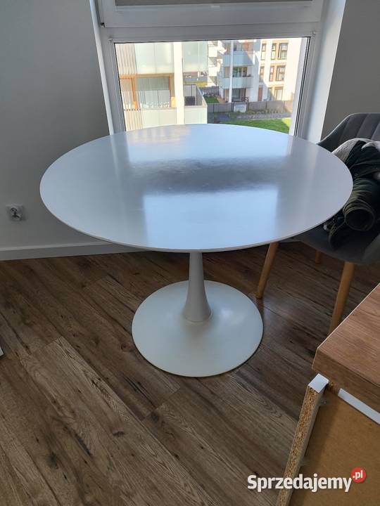 Stół okrągły biały 98 średnica Stoły Lublin sprzedam