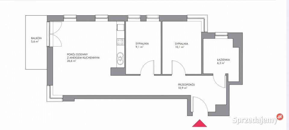 Słoneczne mieszkanie 63 m2 Osiedle Sokołówka internet Łódź