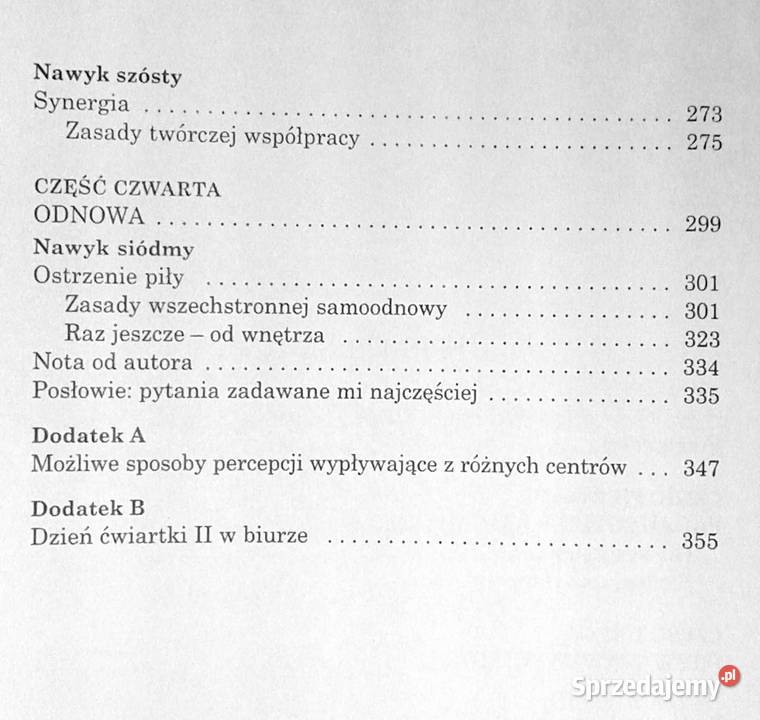 7 nawyków skutecznego działania Stephen R Covey Rok wydania 2007 Chełm
