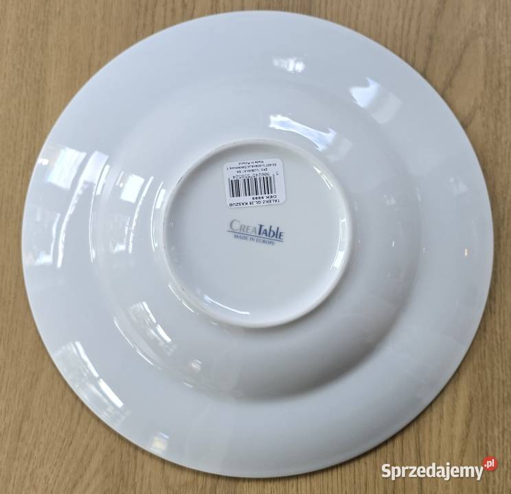 BIAŁY PORCELANOWY GŁĘBOKI TALERZ DO ZUPY SAŁATKI Mielno