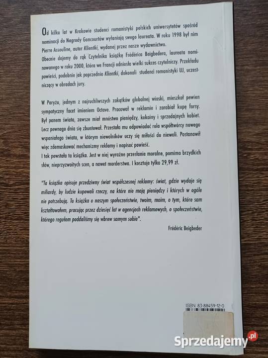 Frdric Beigbeder 2999 2001 Poznań