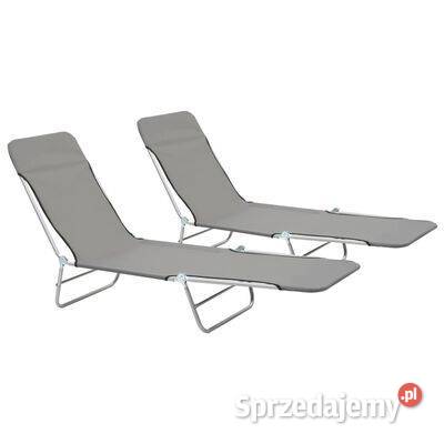 vidaXL Składane leżaki 2 stal i tkanina Warszawa
