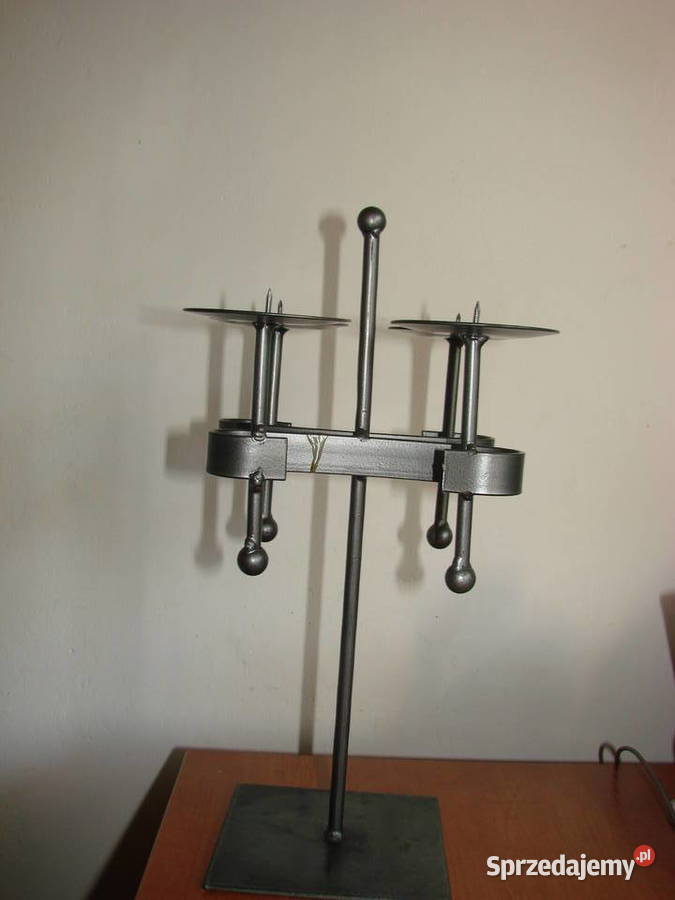 metalowy świecznik Wyposażenie wnętrz pomorskie Pruszcz Gdański