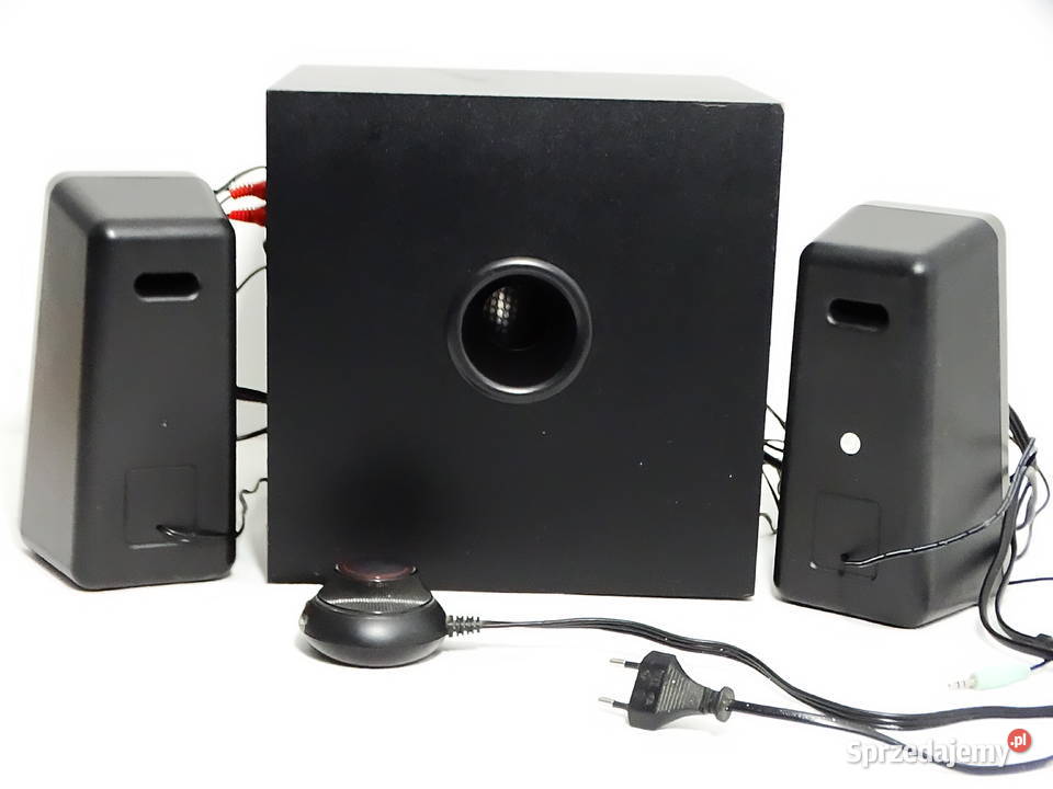 Potężny zestaw głośników Subwoofer dwie Regulacja dźwięku na przewodzie Biłgoraj