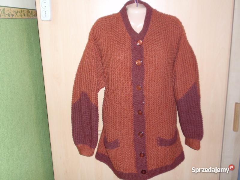 SWETER wykonany na drutach Kruszwica sprzedam