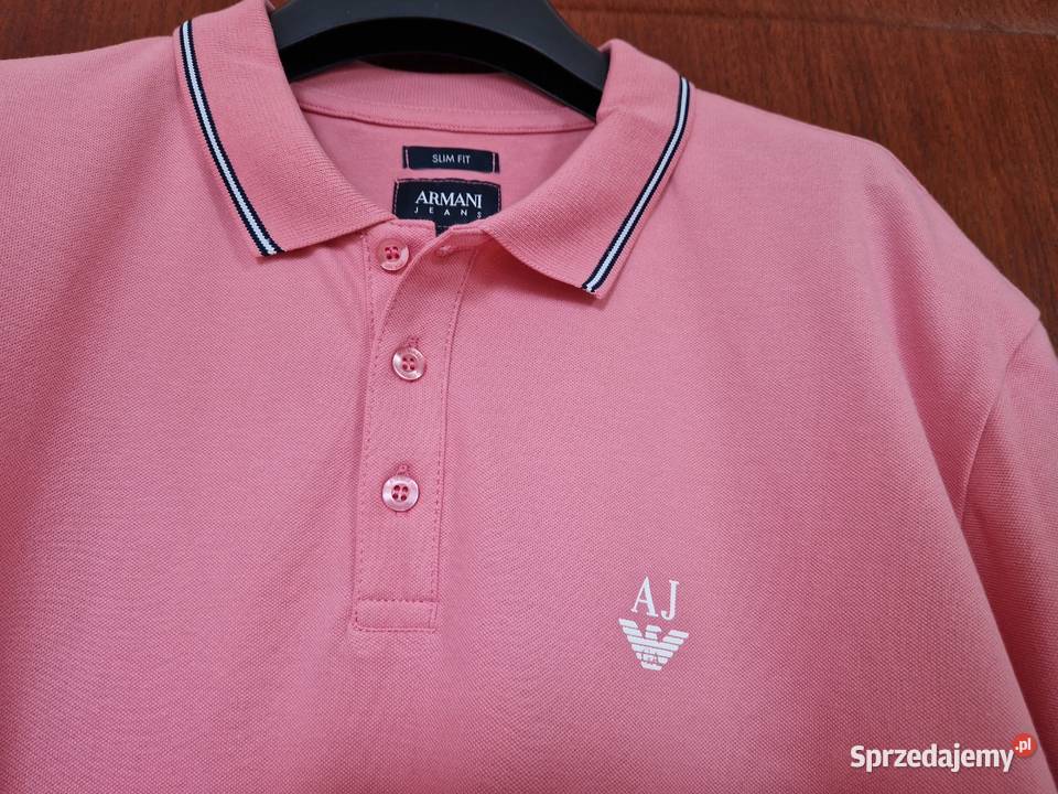 Nowa oryginalna koszulka polo Armani Jeans Odzież codzienna Bibice
