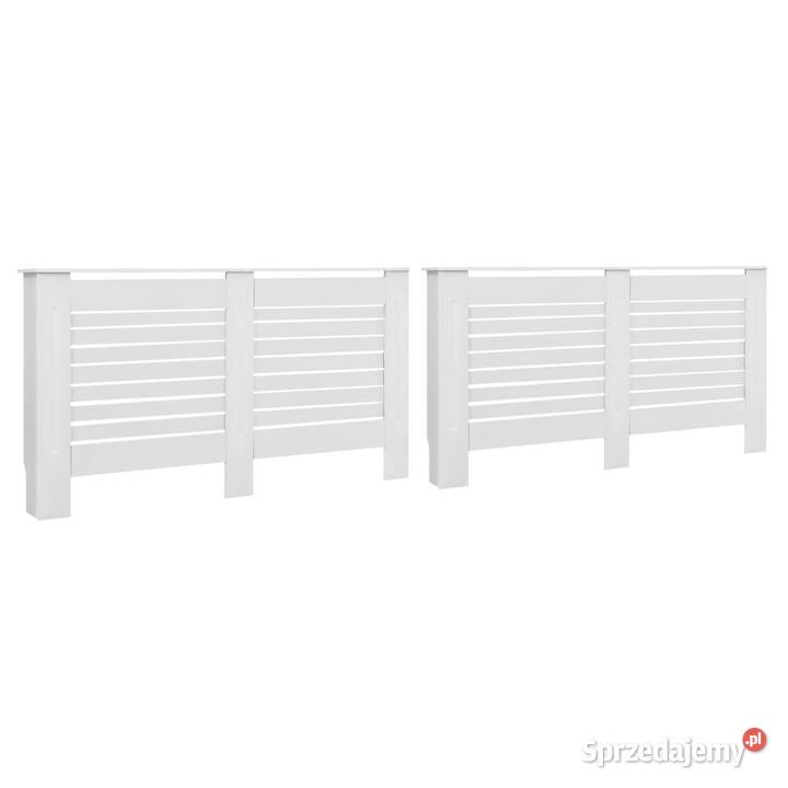 Osłony na kaloryfer 2 białe 152x19x815 MDF