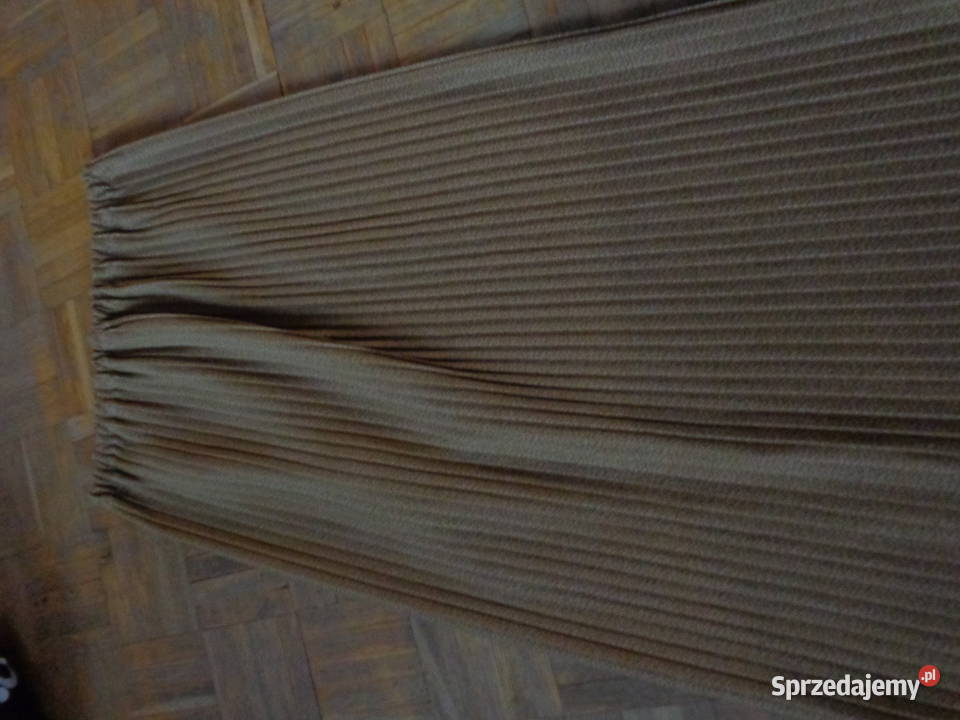 spódniczka nowa plisowana damska miodowa L Poznań